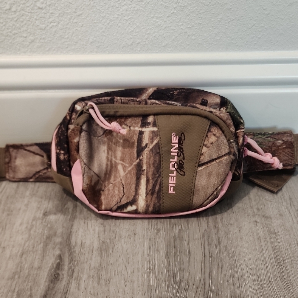 Women's Camouflage Mini Bag - Pink and Brown